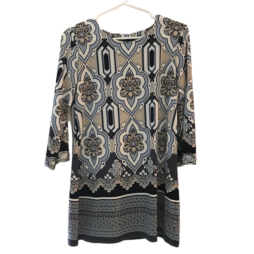 Alfani Women’s Geometric Petite Tunic Top SzPM
